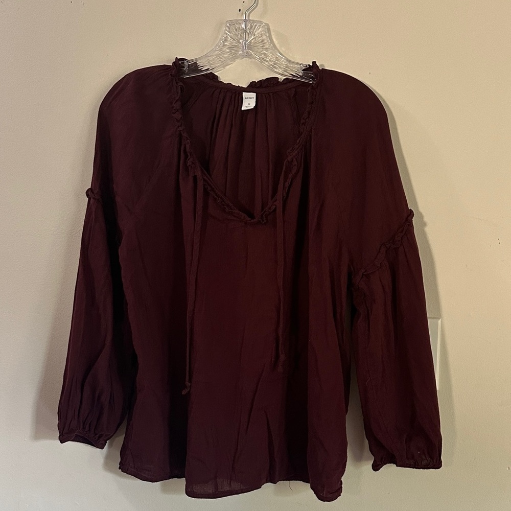 Old Navy Deep Burgundy Blouse